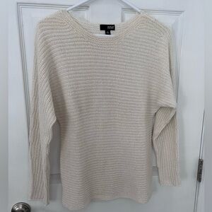 a.n.a Cream Crew Neck Top Lightweight Knit